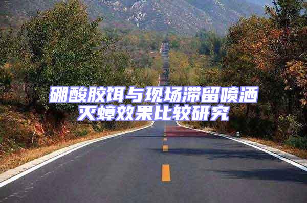 硼酸膠餌與現(xiàn)場(chǎng)滯留噴灑滅蟑效果比較研究