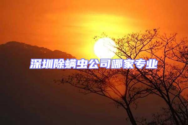 深圳除螨蟲公司哪家專業(yè)