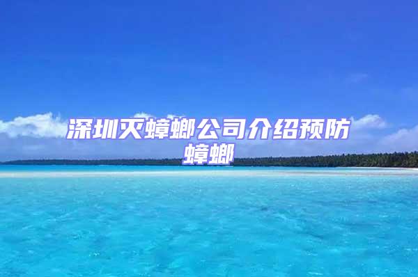 深圳滅蟑螂公司介紹預防蟑螂