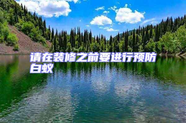 請在裝修之前要進(jìn)行預(yù)防白蟻