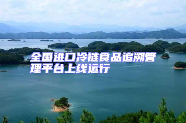 全國(guó)進(jìn)口冷鏈?zhǔn)称纷匪莨芾砥脚_(tái)上線運(yùn)行