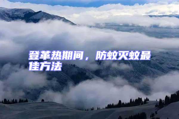 登革熱期間，防蚊滅蚊最佳方法