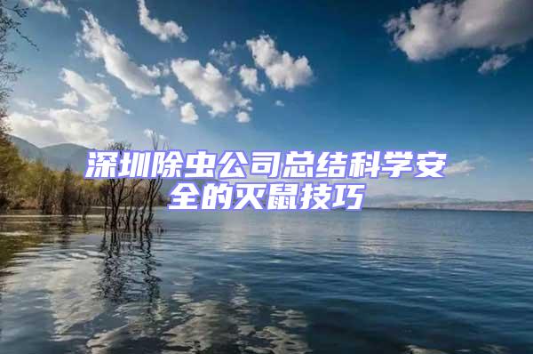 深圳除蟲(chóng)公司總結(jié)科學(xué)安全的滅鼠技巧