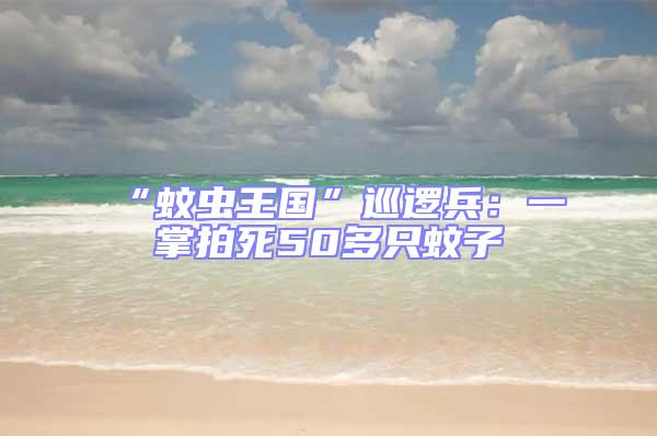 “蚊蟲王國(guó)”巡邏兵：一掌拍死50多只蚊子