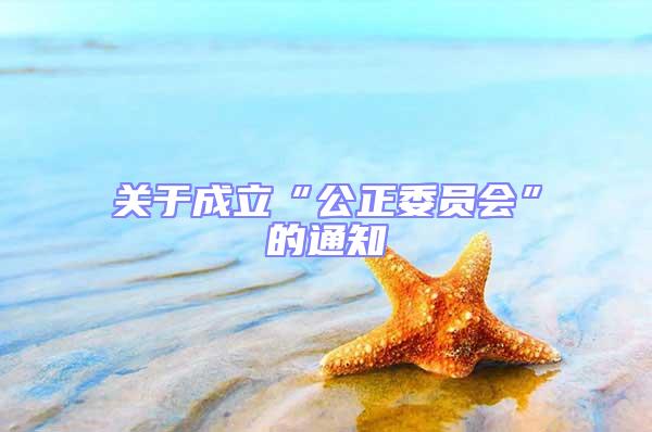 關(guān)于成立“公正委員會”的通知