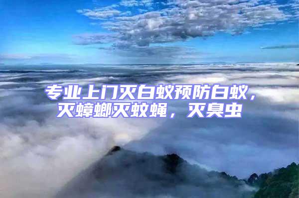 專業上門滅白蟻預防白蟻，滅蟑螂滅蚊蠅，滅臭蟲