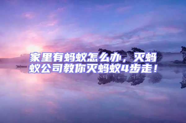 家里有螞蟻怎么辦，滅螞蟻公司教你滅螞蟻4步走！