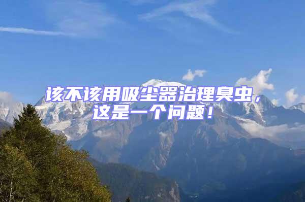 該不該用吸塵器治理臭蟲，這是一個問題！