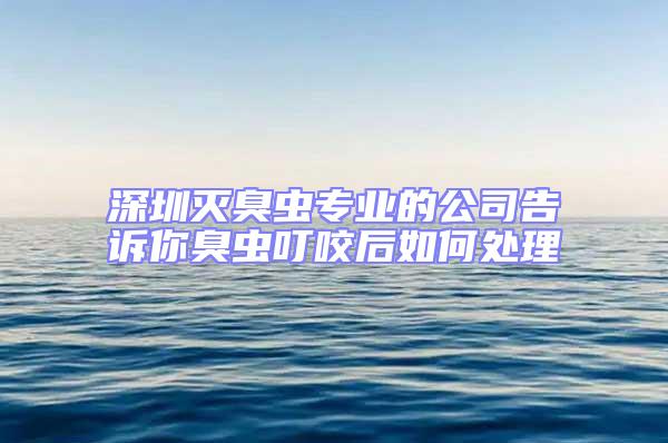 深圳滅臭蟲(chóng)專業(yè)的公司告訴你臭蟲(chóng)叮咬后如何處理