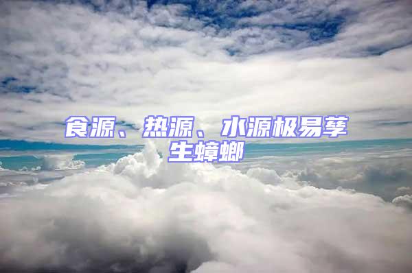 食源、熱源、水源極易孳生蟑螂