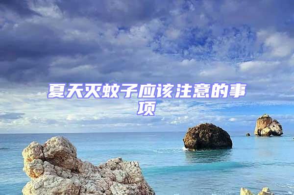 夏天滅蚊子應(yīng)該注意的事項(xiàng)