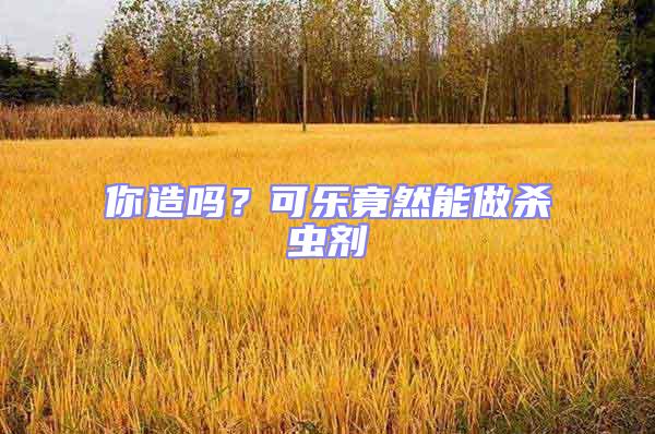 你造嗎？可樂竟然能做殺蟲劑