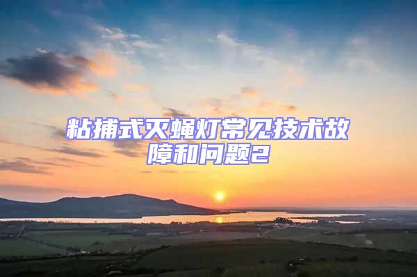 粘捕式滅蠅燈常見技術故障和問題2