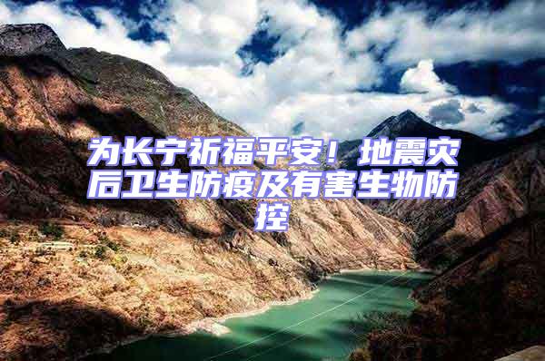 為長寧祈福平安！地震災后衛生防疫及有害生物防控