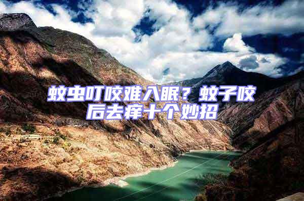 蚊蟲叮咬難入眠？蚊子咬后去癢十個(gè)妙招
