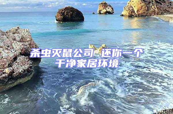 殺蟲滅鼠公司 還你一個(gè)干凈家居環(huán)境