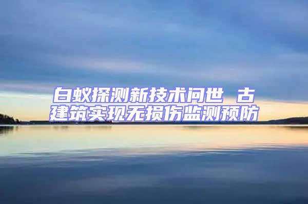 白蟻探測新技術問世 古建筑實現無損傷監測預防