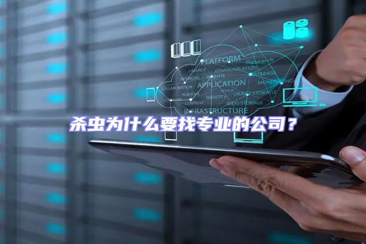 殺蟲為什么要找專業(yè)的公司？