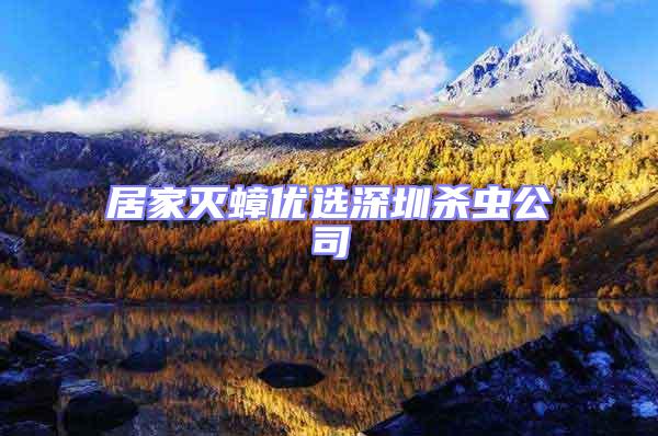 居家滅蟑優(yōu)選深圳殺蟲公司