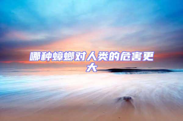 哪種蟑螂對(duì)人類(lèi)的危害更大