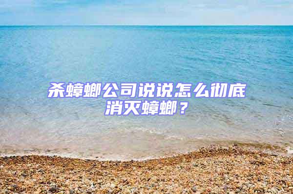 殺蟑螂公司說(shuō)說(shuō)怎么徹底消滅蟑螂？