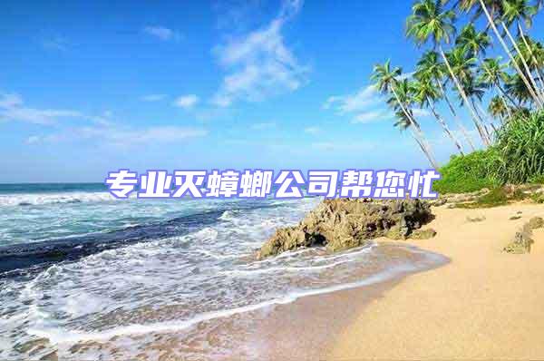 專業(yè)滅蟑螂公司幫您忙