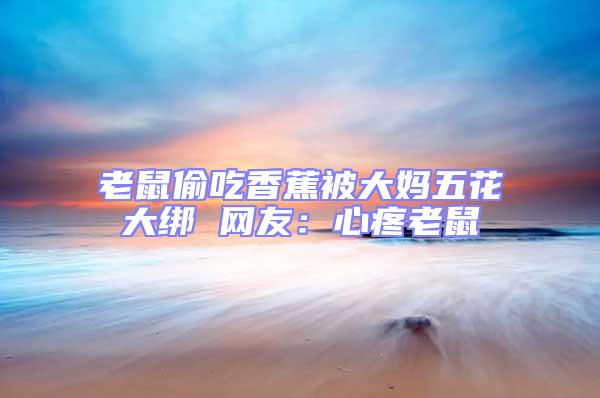 老鼠偷吃香蕉被大媽五花大綁 網友：心疼老鼠