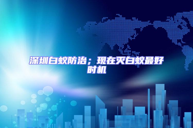 深圳白蟻防治；現(xiàn)在滅白蟻最好時機