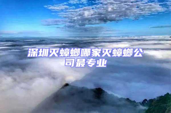 深圳滅蟑螂哪家滅蟑螂公司最專業(yè)