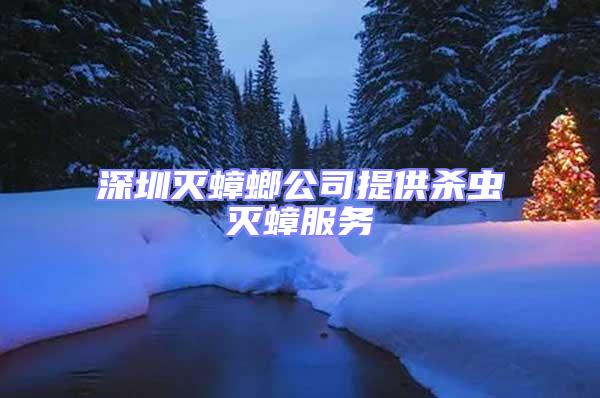 深圳滅蟑螂公司提供殺蟲(chóng)滅蟑服務(wù)