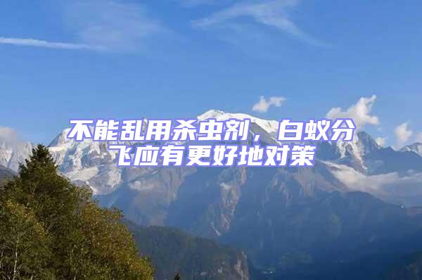 不能亂用殺蟲劑，白蟻分飛應有更好地對策