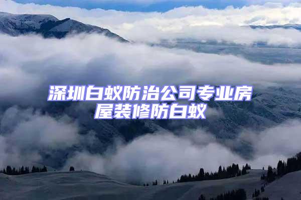 深圳白蟻防治公司專業房屋裝修防白蟻