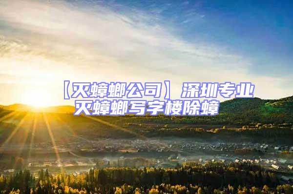 【滅蟑螂公司】深圳專業(yè)滅蟑螂寫字樓除蟑