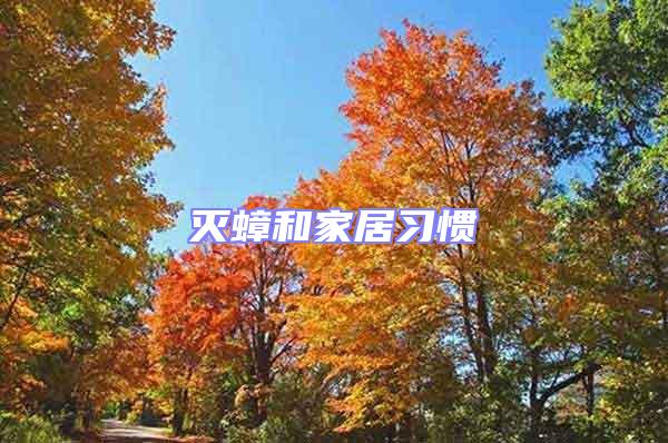 滅蟑和家居習慣