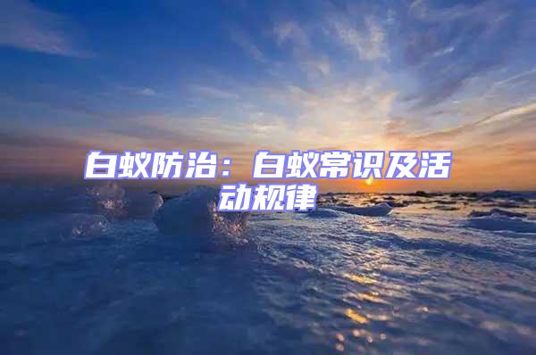 白蟻防治：白蟻常識(shí)及活動(dòng)規(guī)律
